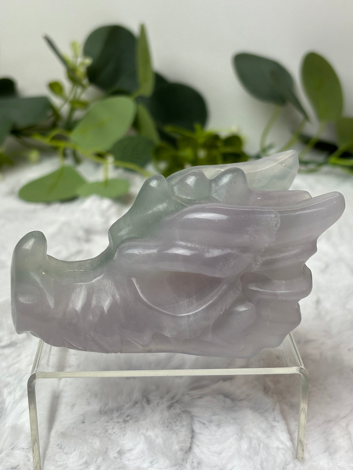 Lavender Fluorite Dragon Head