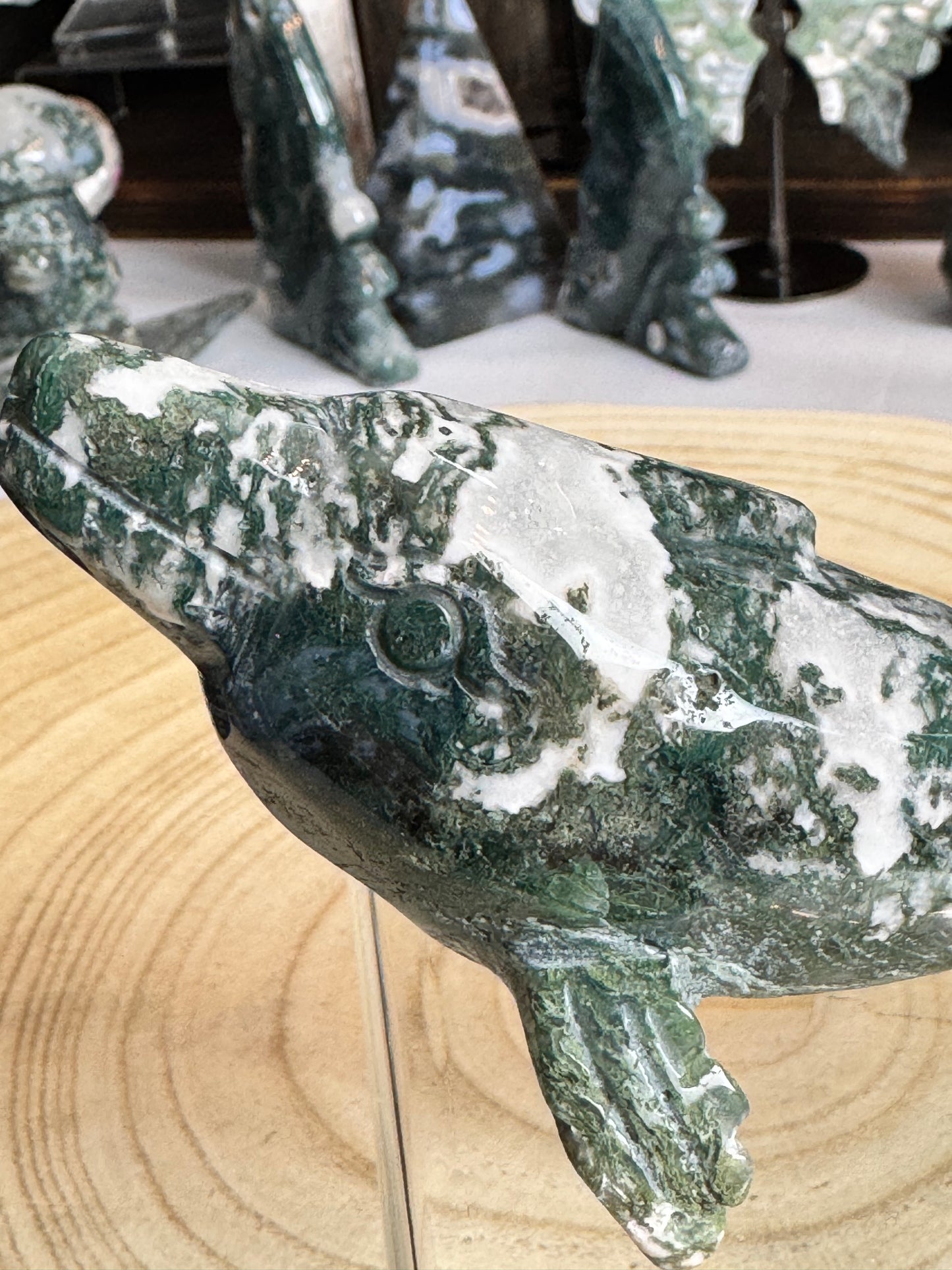 Moss Agate Dolphin