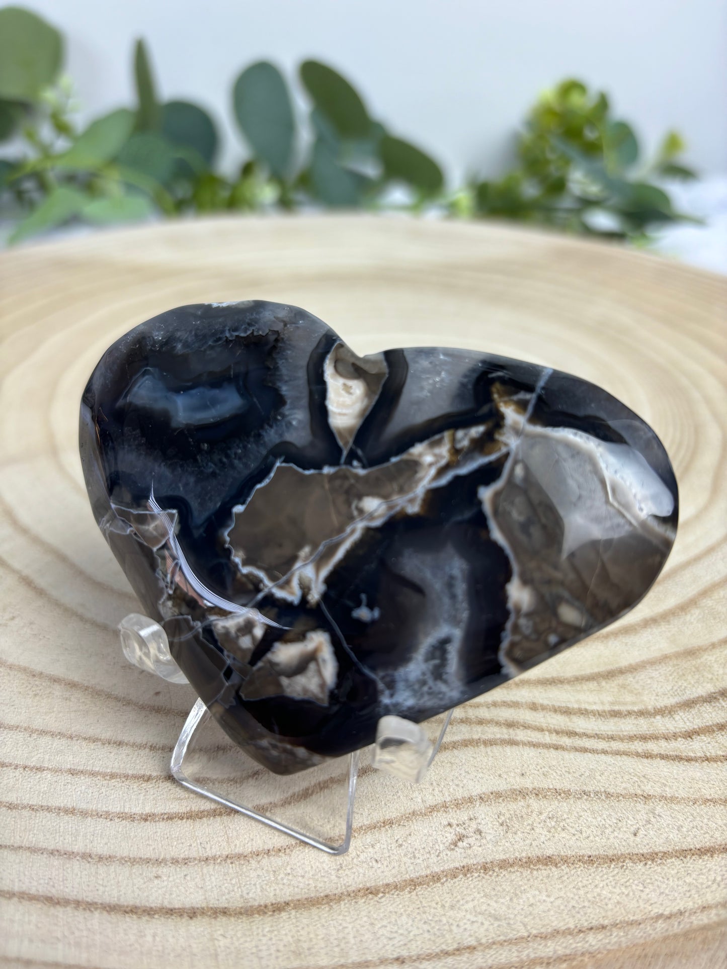 Volcano Agate Heart