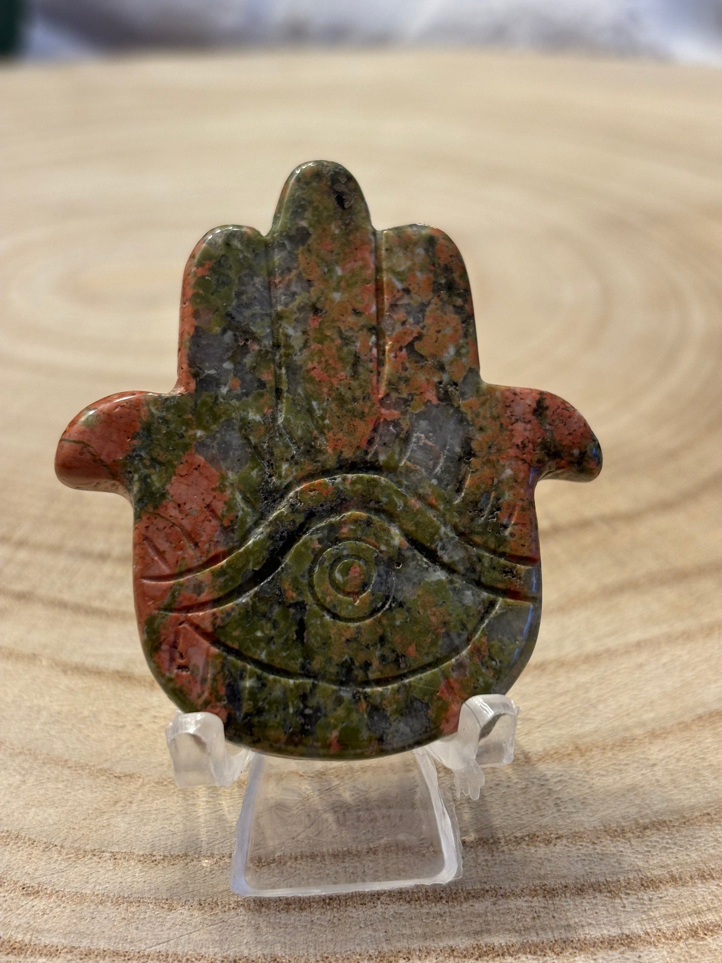Unakite Hamsa Hand