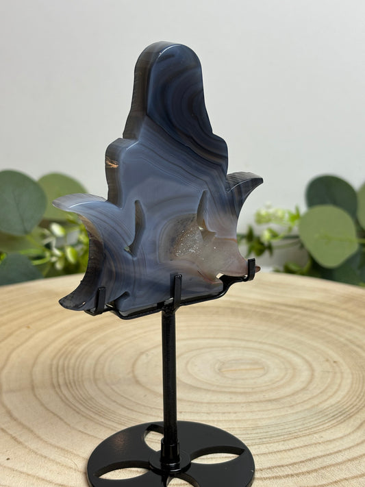 Druzy Agate Moon Lady