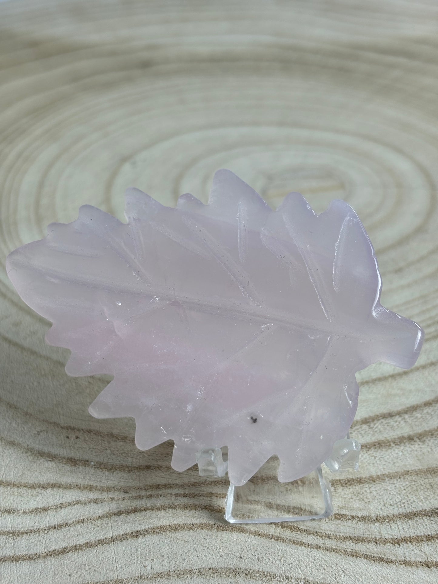 Rose quartz leaf