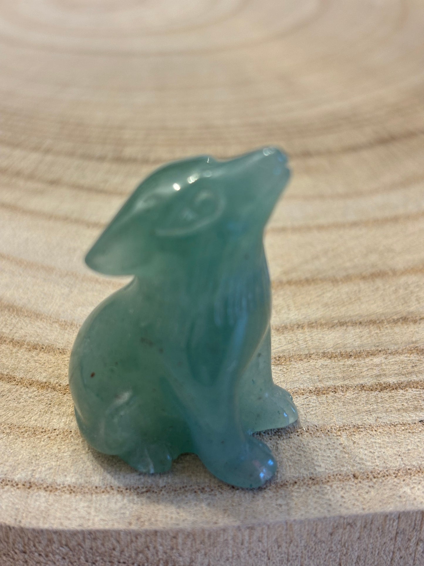 Green Aventurine Wolf