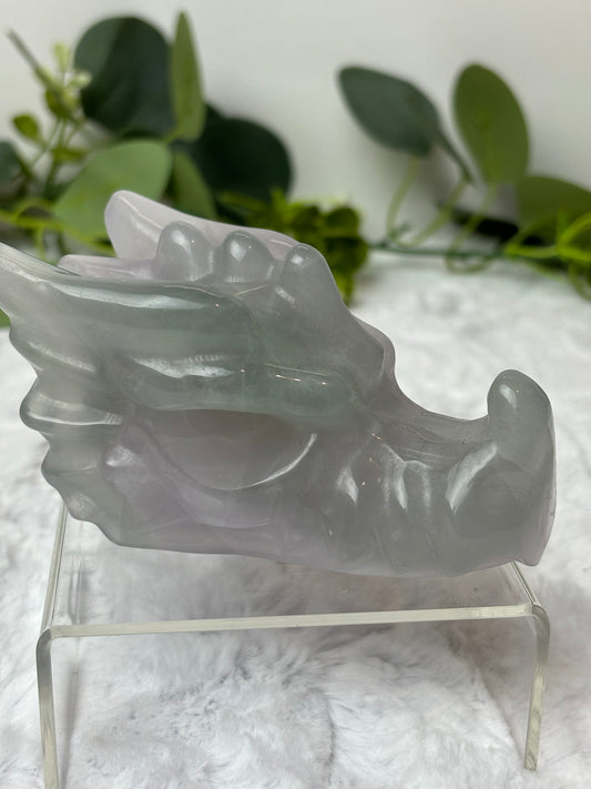 Lavender Fluorite Dragon Head