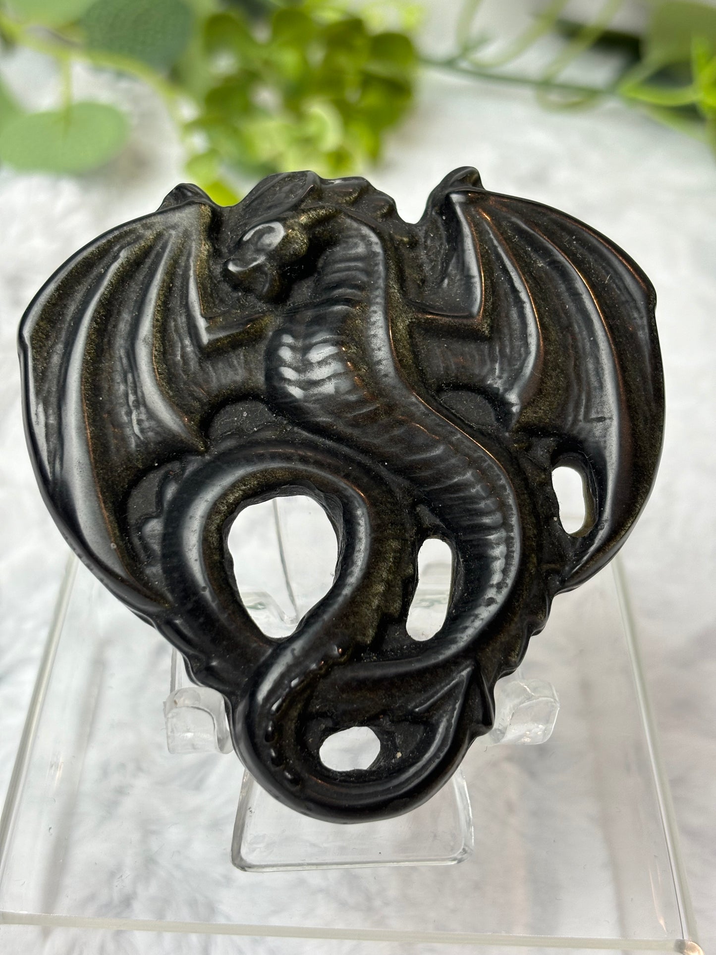 Gold Sheen Obsidian Dragon