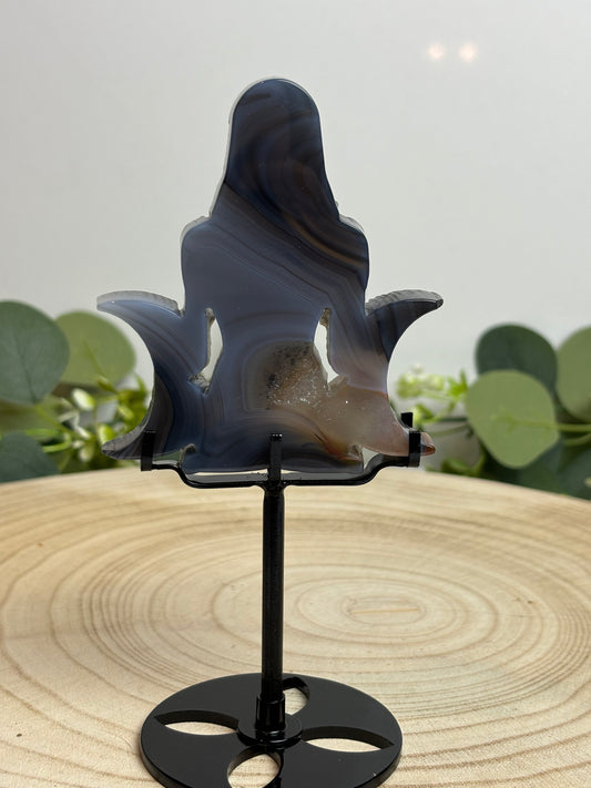 Druzy Agate Moon Lady