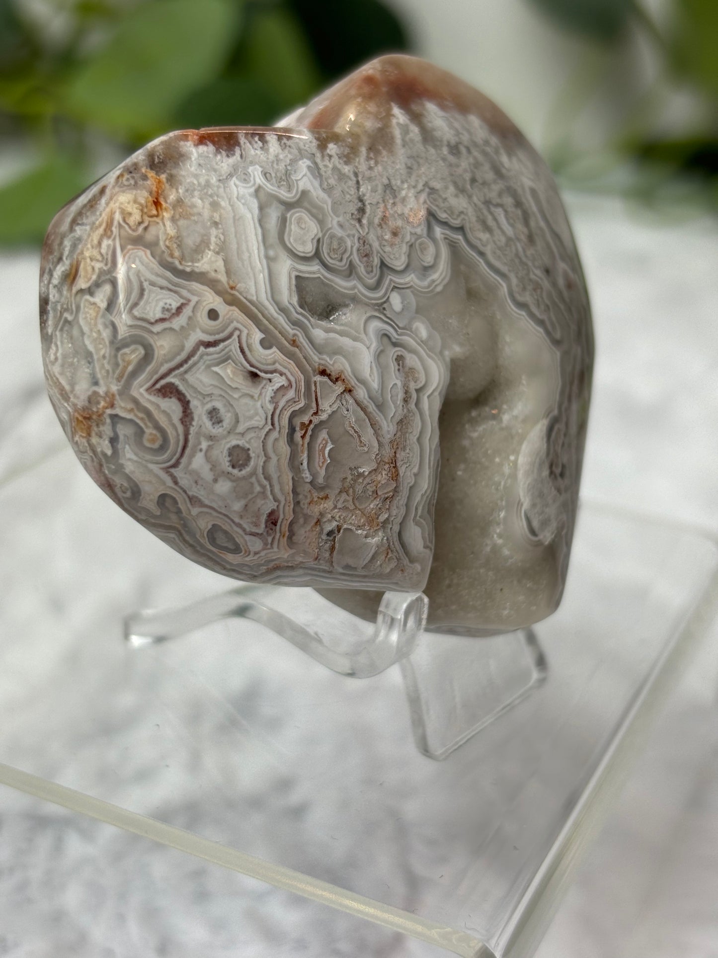Mexican Crazy Lace Agate Heart