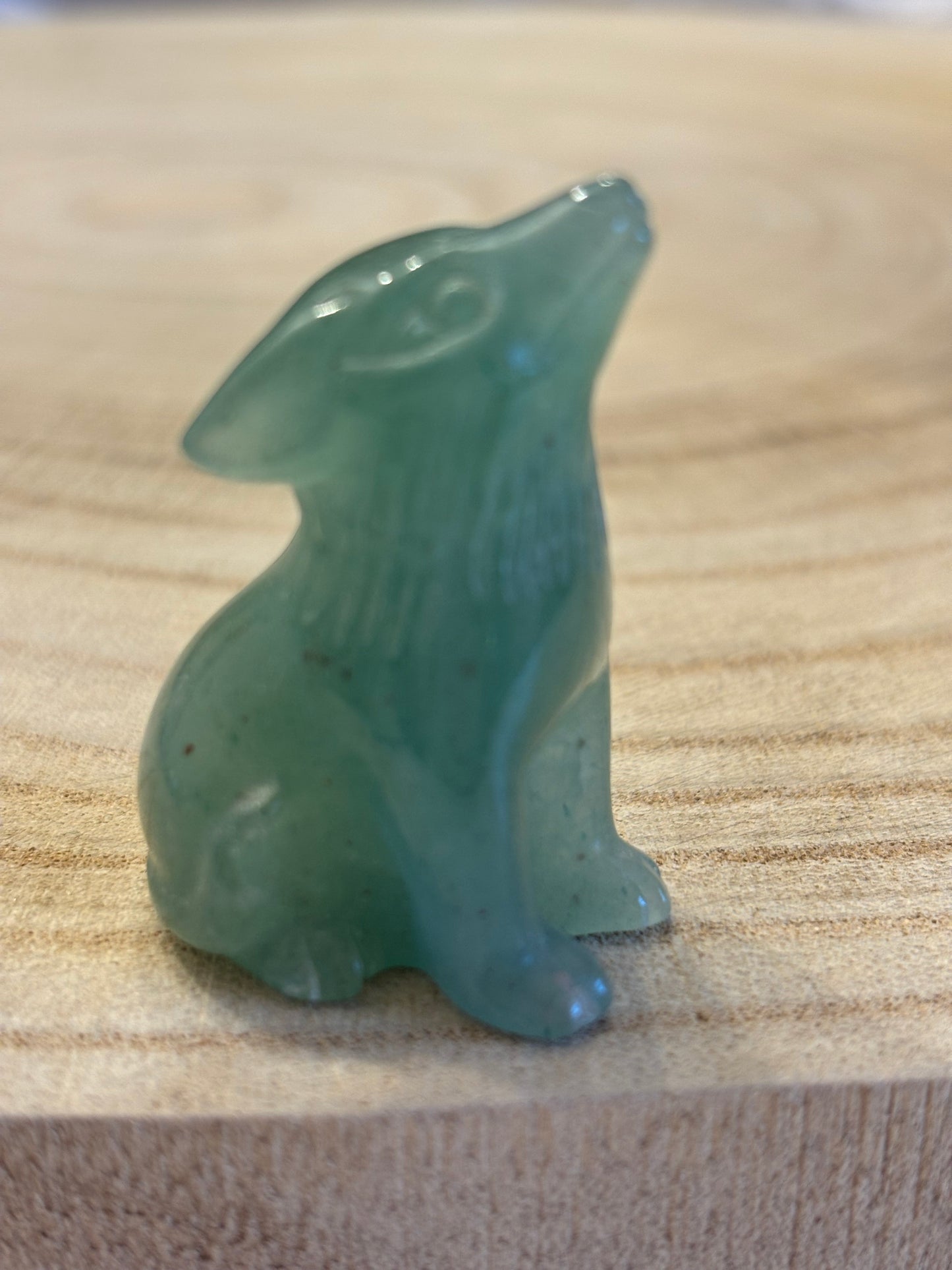 Green Aventurine Wolf