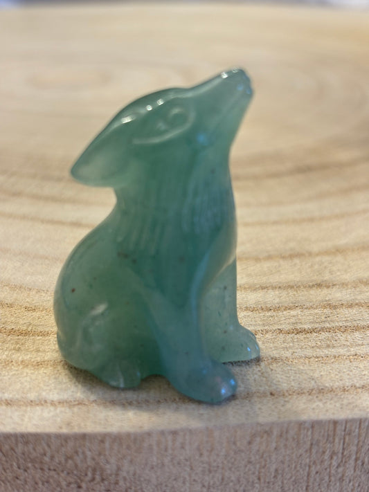 Green Aventurine Wolf