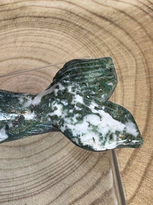 Moss Agate Dolphin