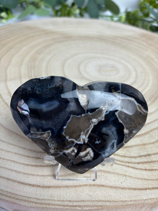Volcano Agate Heart