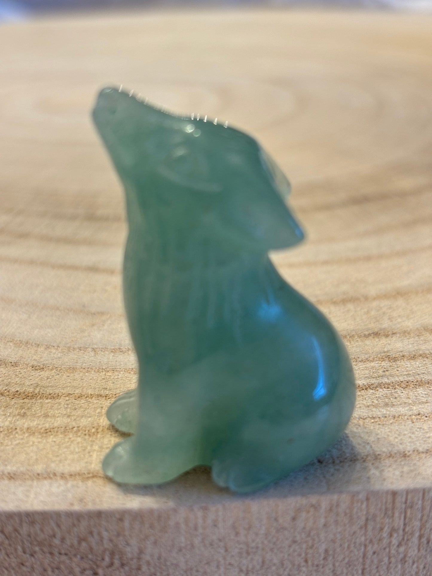 Green Aventurine Wolf