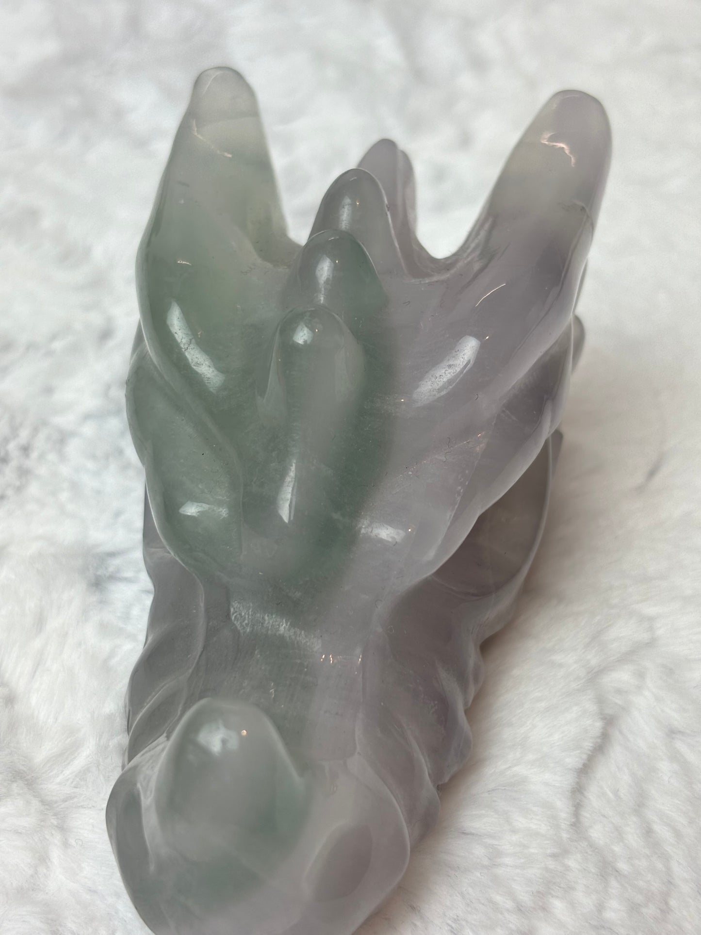 Lavender Fluorite Dragon Head