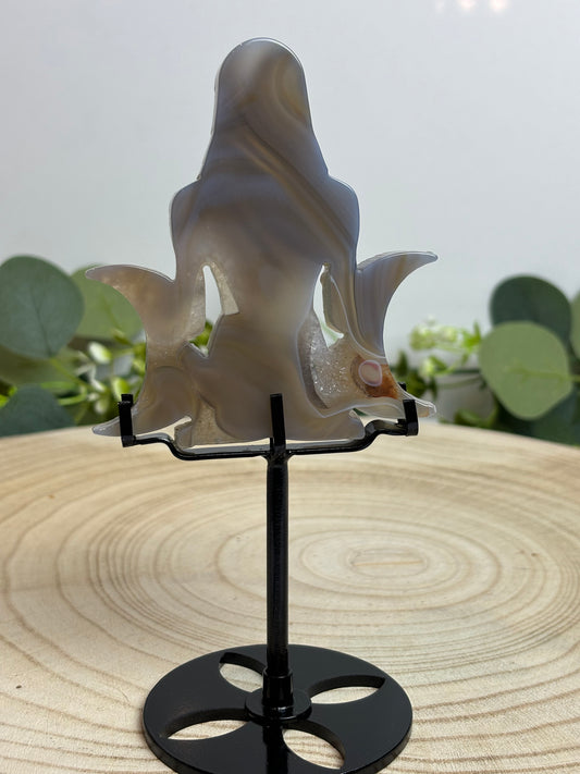 Druzy Agate Moon Lady