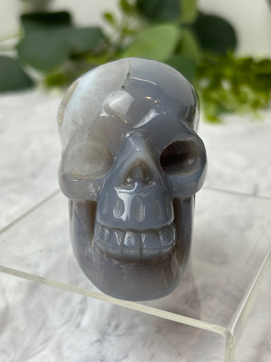 Druzy Agate Skull
