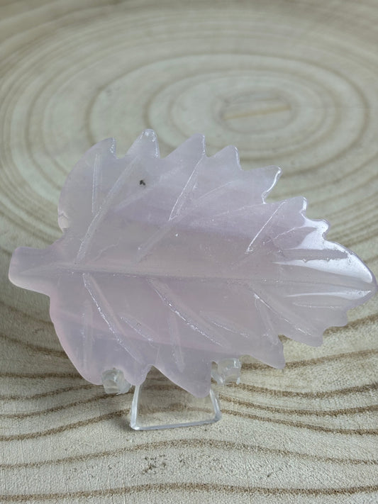Rose quartz leaf