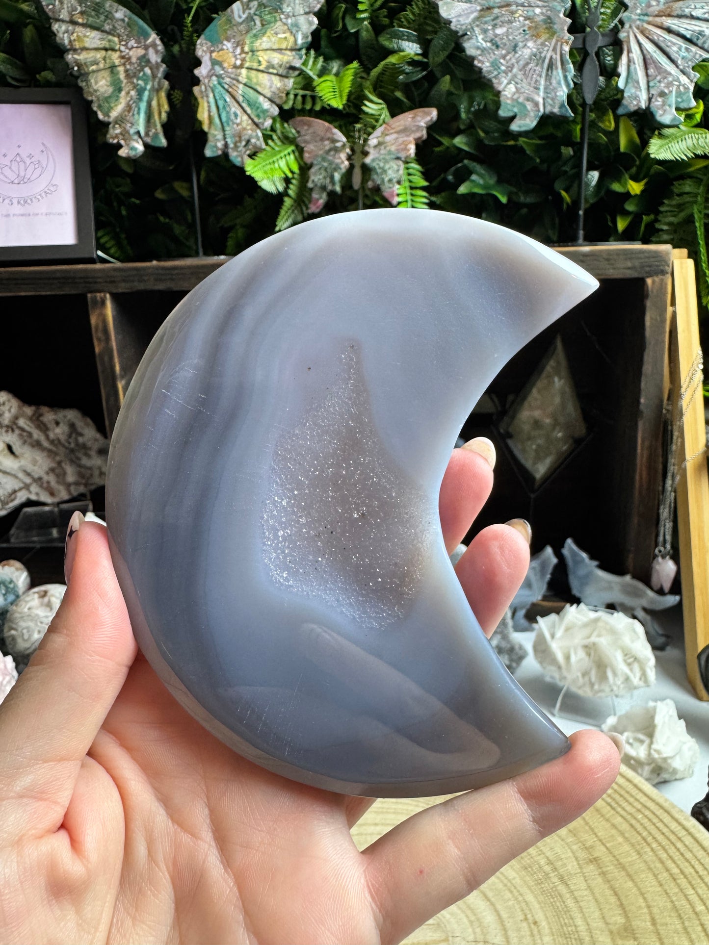 Druzy Agate Moon