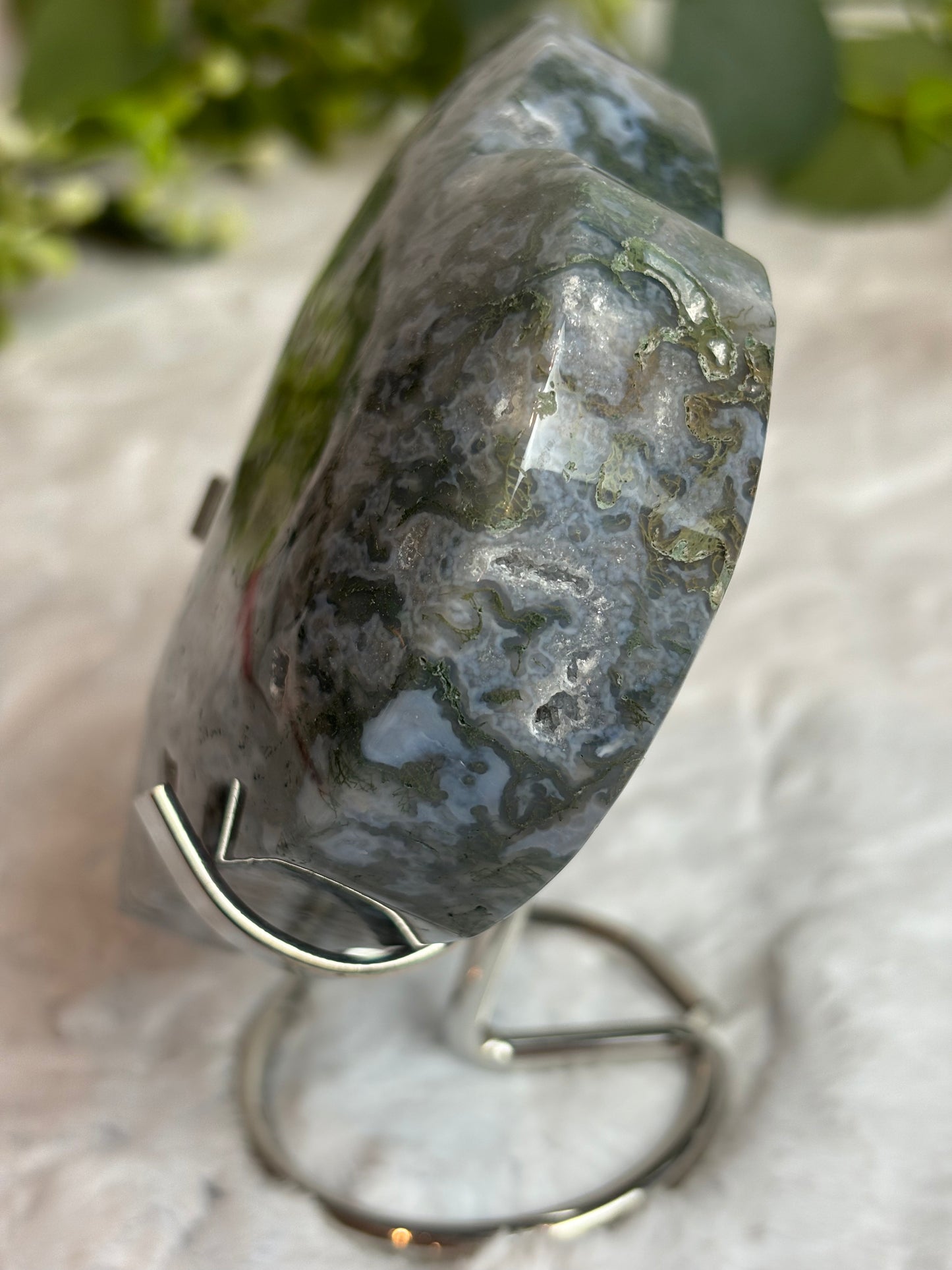 Moss Agate Heart