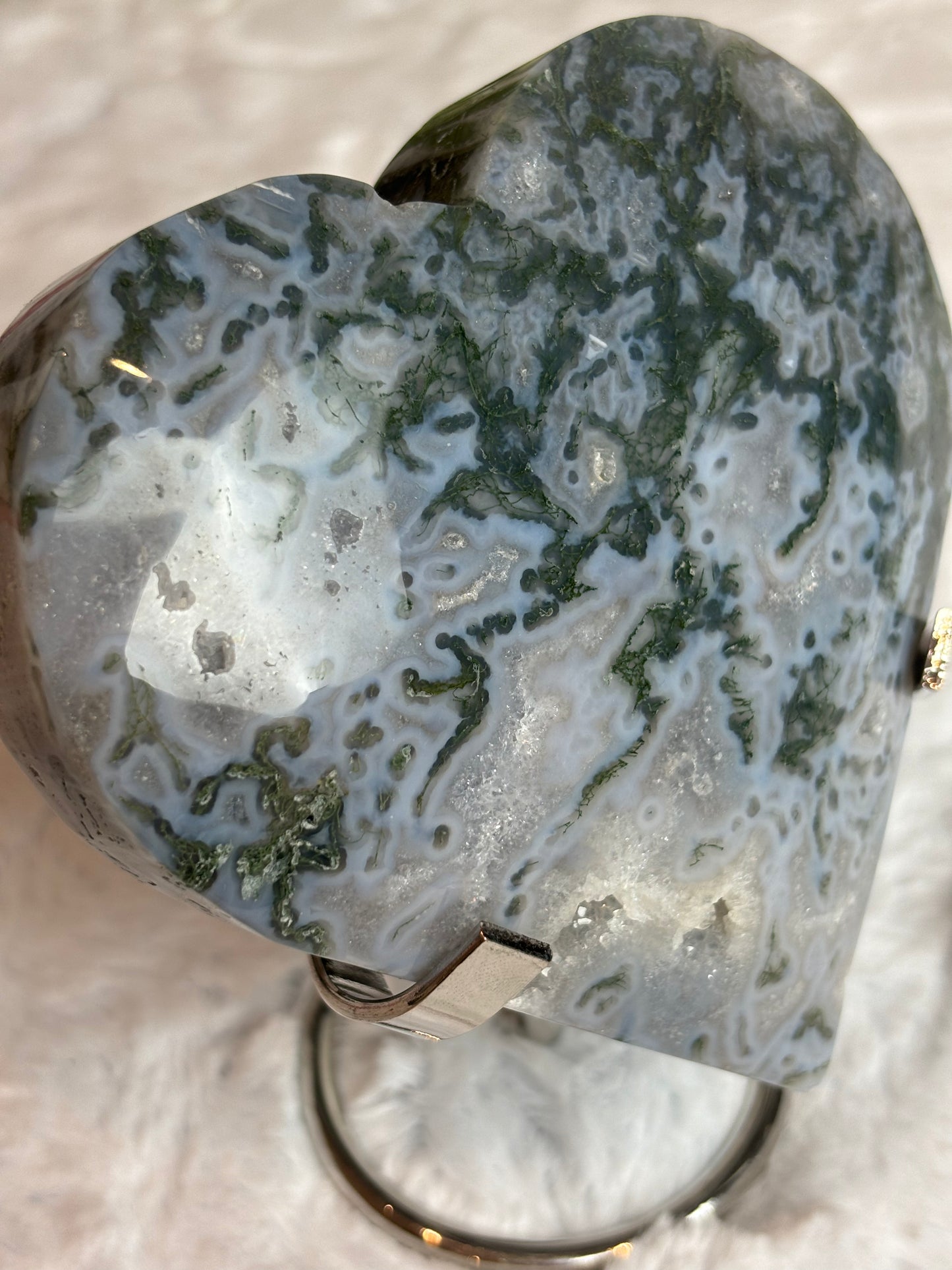 Moss Agate Heart