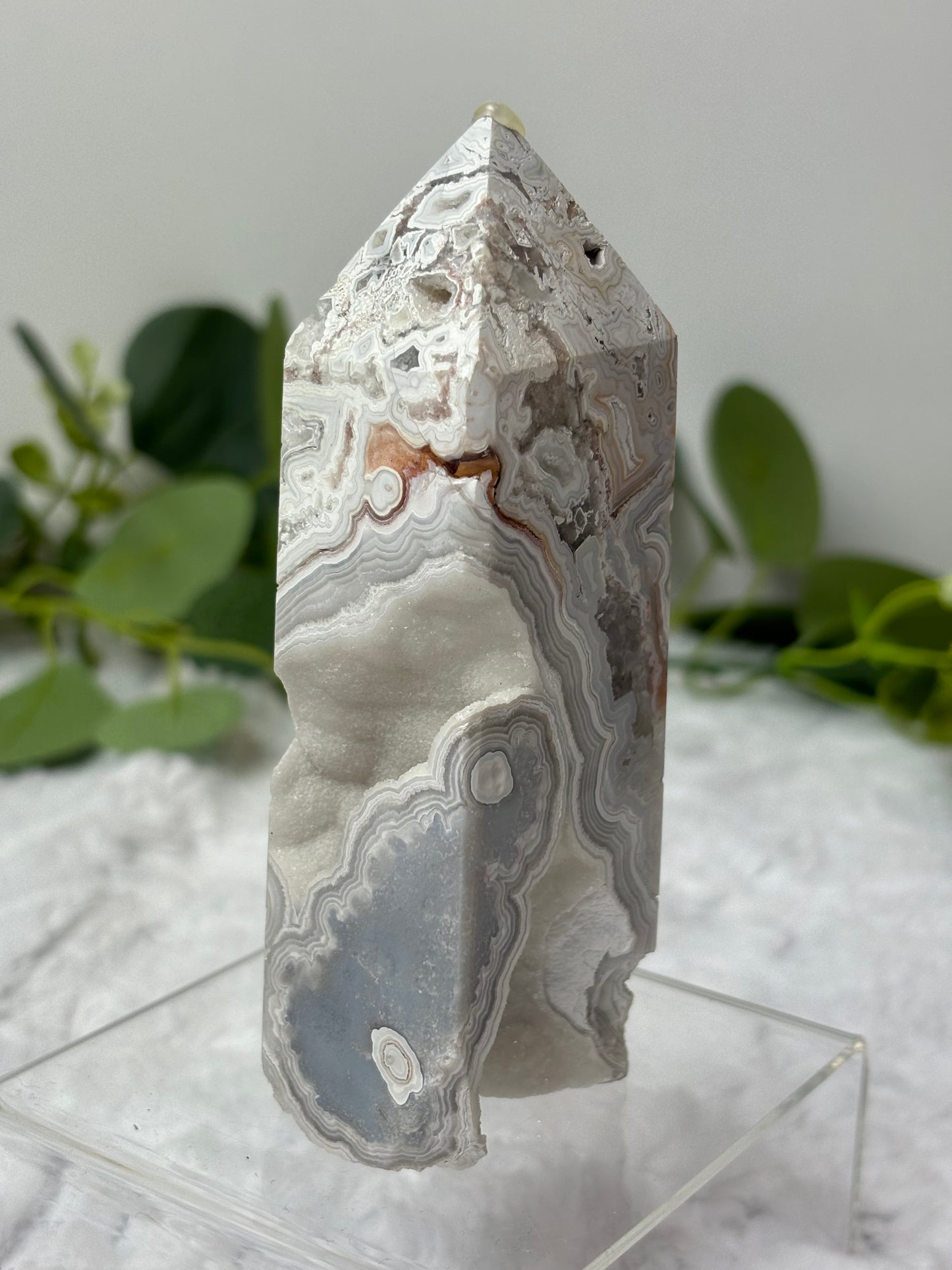 Mexican Crazy Lace Agate Tower