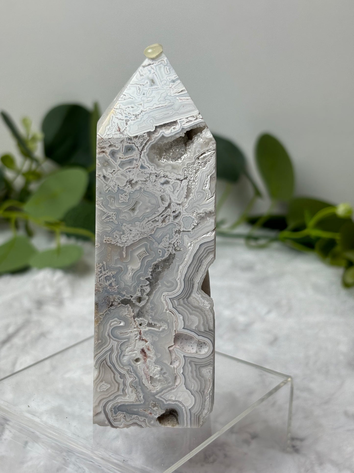 Mexican Crazy Lace Agate Tower