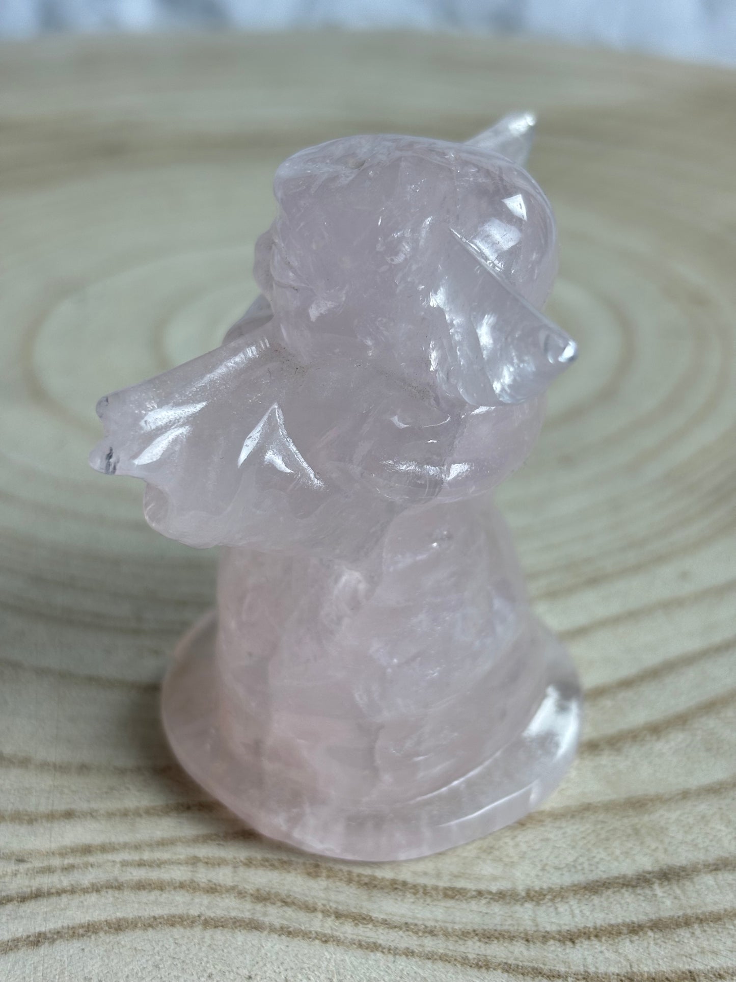 Rose Quartz Yoda Carving