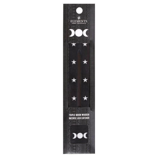 Triple Moon Wooden Incense Ash Catcher