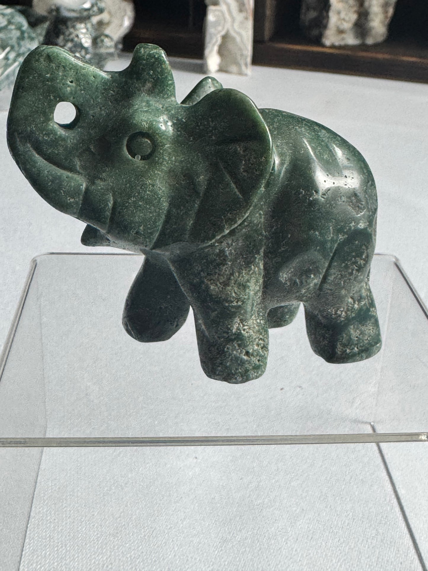 Moss Agate Elephant