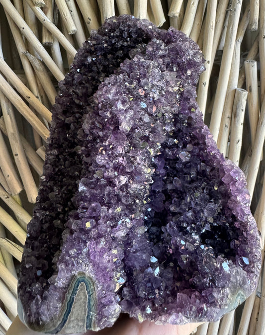 Rainbow Amethyst Cut Base Cluster