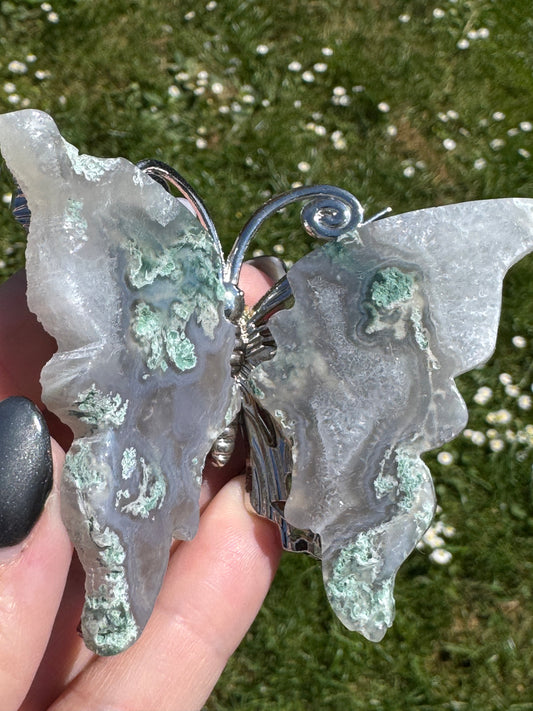 Moss Agate Butterfly