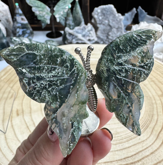 Moss Agate Butterfly