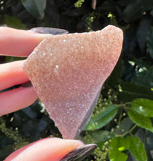 Peach Druzy Agate Slice – 90g