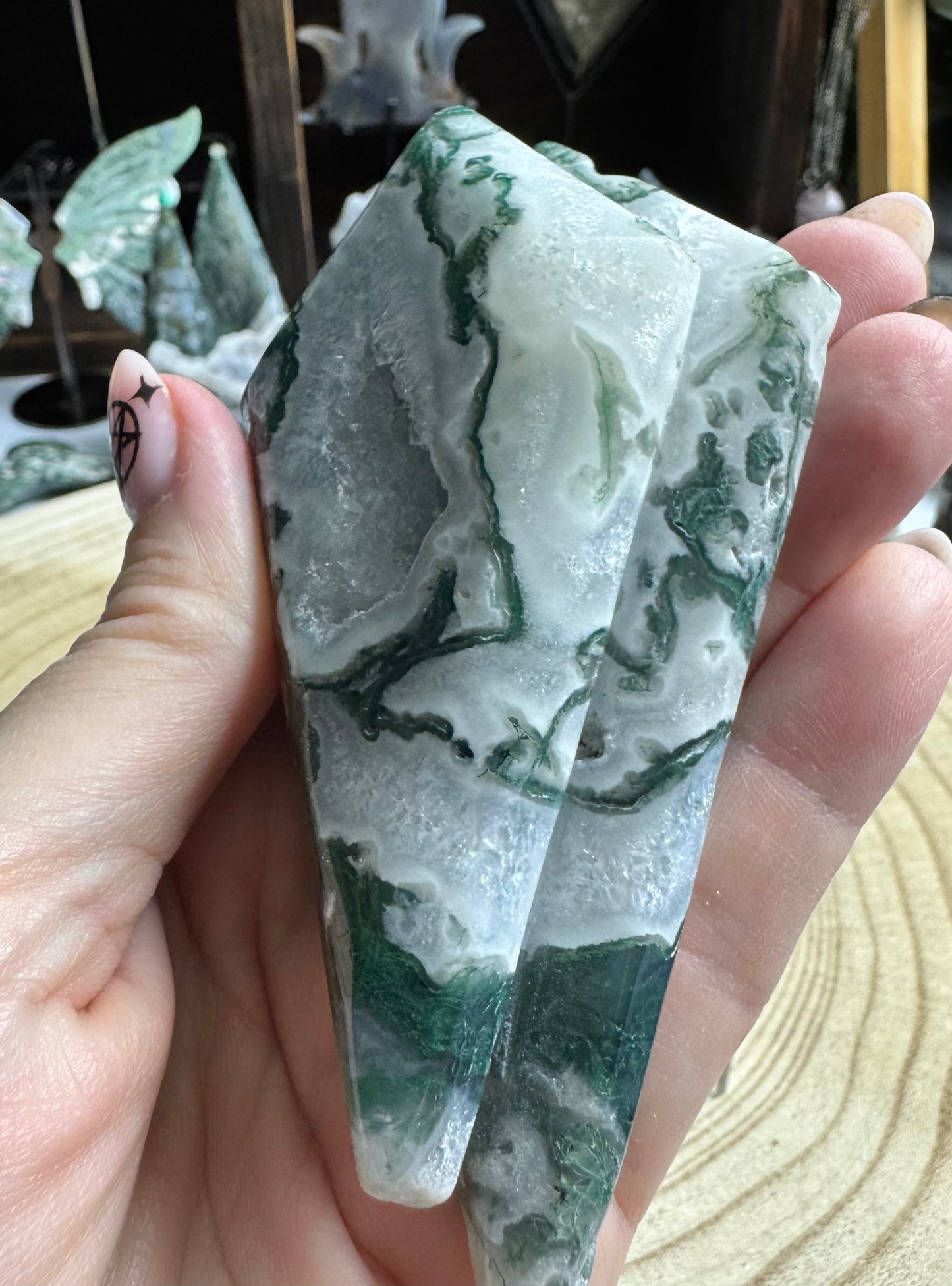 Moss Agate diamond