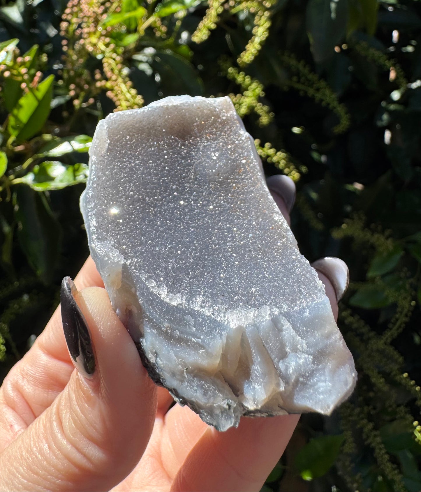 Grey Druzy Chalcedony Cluster