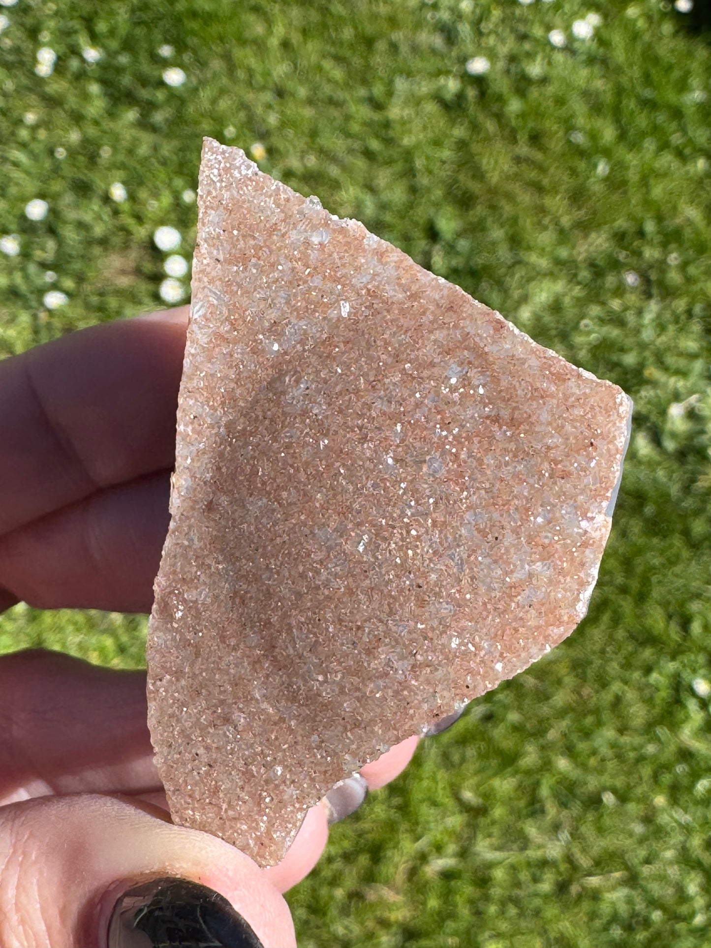 Peach Druzy Agate Slice – 90g