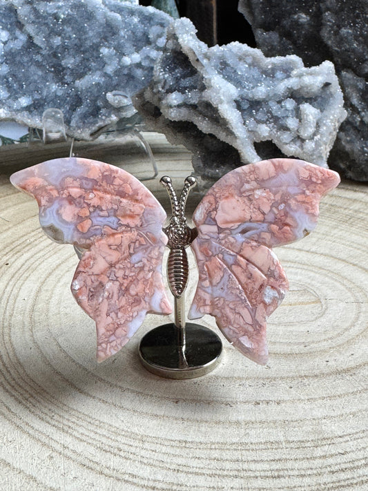 Pink Agate butterfly