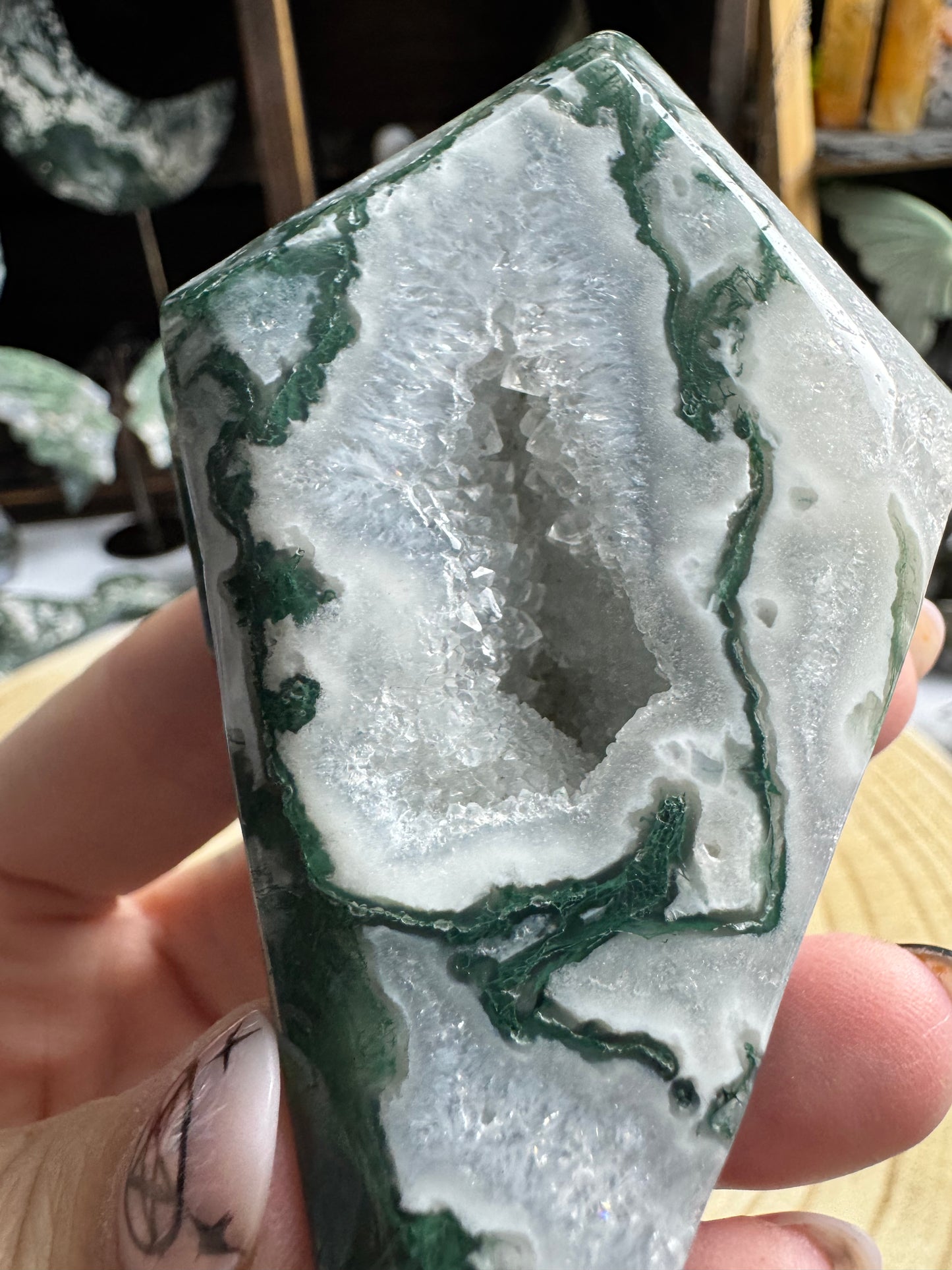 Moss Agate diamond