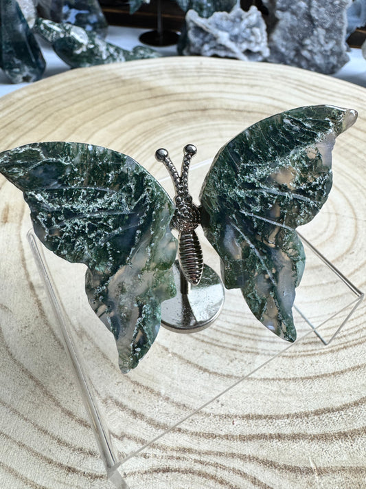 Moss Agate Butterfly