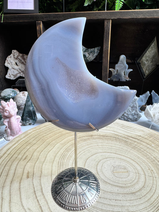 Druzy Agate Moon