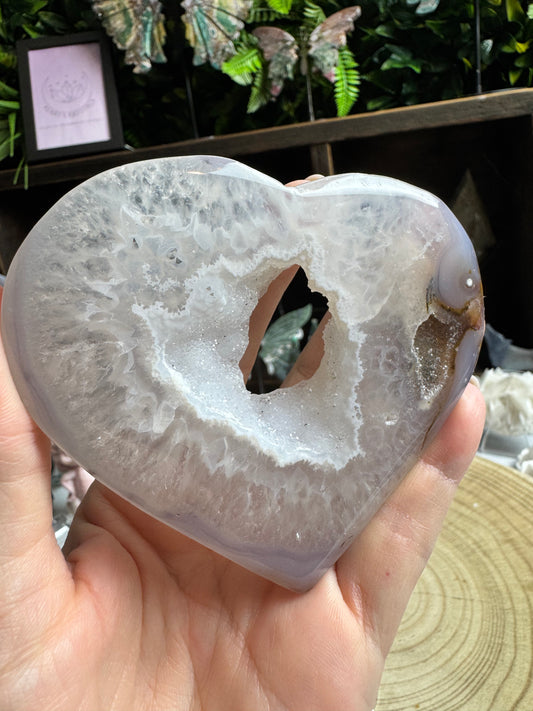 Druzy Agate Heart
