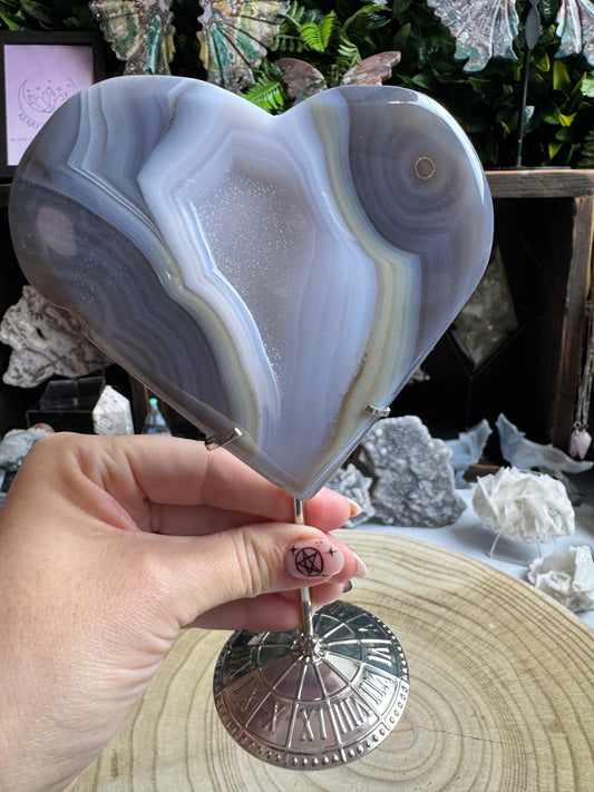 Druzy Agate Heart