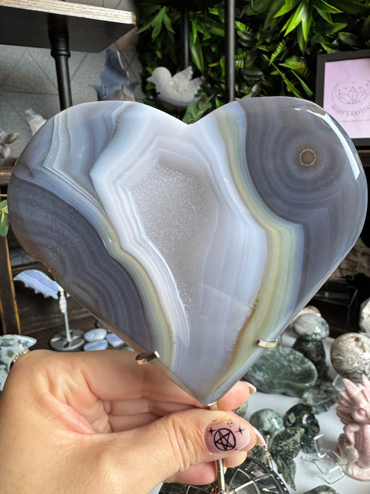 Druzy Agate Heart