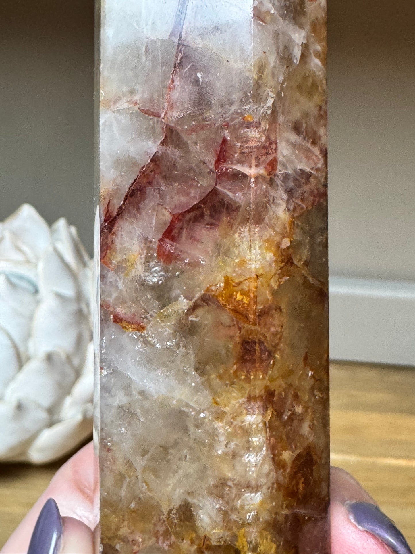 Fire Quartz Tower 18cm