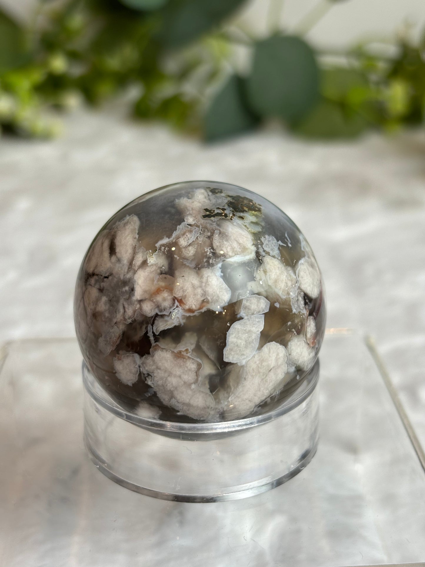 Blue Flower Agate Sphere