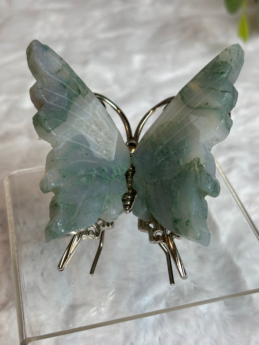 Moss Agate Butterfly