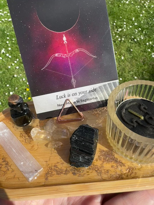 Fortune & Focus – Mini Altar Tray 🌙✨